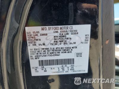 Zdjęcie 13 z 13 samochodu: 2005 MERCURY MARINER VIN:4M2YU56175DJ29061 - miniatura