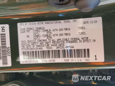 Zdjęcie 12 z 15 samochodu: 2021 TOYOTA TACOMA DOUBLE CAB VIN:5TFAZ5CN6MX101460 - miniatura