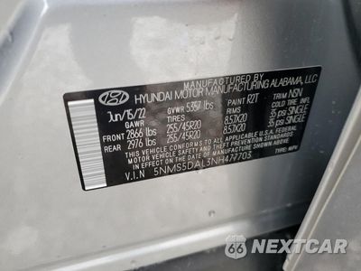 Zdjęcie 13 z 15 samochodu: 2022 HYUNDAI SANTA FE CALLIGRAPHY VIN:5NMS5DAL3NH477703 - miniatura