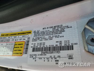 Zdjęcie 12 z 13 samochodu: 2018 FORD FUSION SE HYBRID VIN:3FA6P0LU3JR171921 - miniatura
