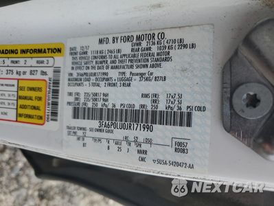Zdjęcie 12 z 12 samochodu: 2018 FORD FUSION SE HYBRID VIN:3FA6P0LU0JR171990 - miniatura