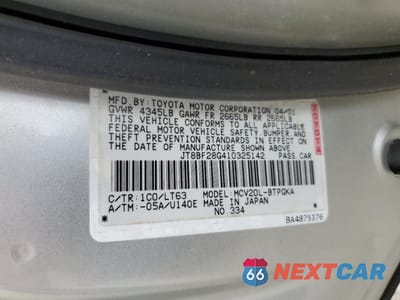 Zdjęcie 12 z 14 samochodu: 2001 LEXUS ES 300 VIN:JT8BF28G410325142 - miniatura