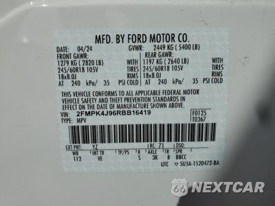 Zdjęcie 13 z 14 samochodu: 2024 FORD EDGE SEL VIN:2FMPK4J96RBB16419 - miniatura