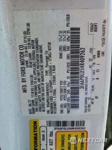 Zdjęcie 12 z 12 samochodu: 2017 FORD FUSION SE HYBRID VIN:3FA6P0LU5HR409262 - miniatura