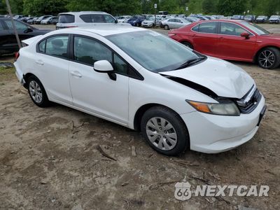 Czwarte zdjęcie samochodu z boku: 2012 HONDA CIVIC LX VIN:2HGFB2F57CH330397 - miniatura