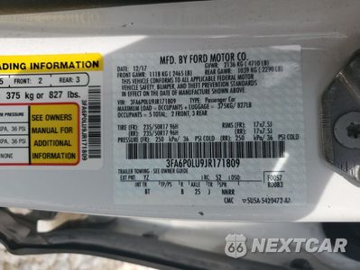Zdjęcie 12 z 13 samochodu: 2018 FORD FUSION SE HYBRID VIN:3FA6P0LU9JR171809 - miniatura