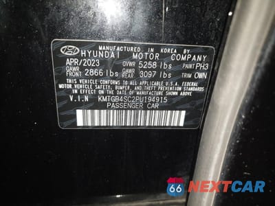 Zdjęcie 12 z 12 samochodu: 2023 GENESIS G80 BASE VIN:KMTGB4SC2PU194915 - miniatura