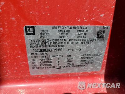 Zdjęcie 13 z 13 samochodu: 2015 CHEVROLET SILVERADO K1500 LT VIN:1GCUKRECXFF201901 - miniatura