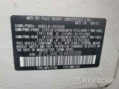 Zdjęcie 13 z 13 samochodu: 2014 SUBARU FORESTER 2.5I LIMITED VIN:JF2SJAHC5EH495008 - miniatura