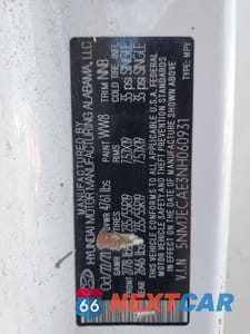 Zdjęcie 13 z 13 samochodu: 2022 HYUNDAI TUCSON LIMITED VIN:5NMJECAE3NH060931 - miniatura