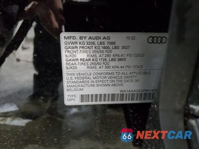 Zdjęcie 13 z 13 samochodu: 2023 AUDI E-TRON PREMIUM VIN:WA1AAAGE2PB014791 - miniatura