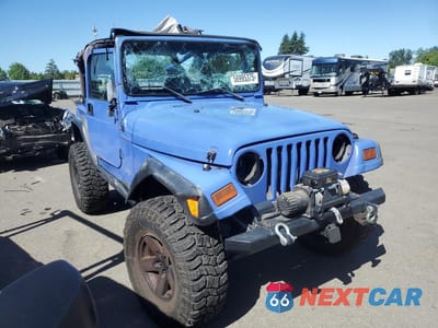 Czwarte zdjęcie samochodu z boku: 1997 JEEP WRANGLER / TJ SE VIN:1J4FY29P7VP459694 - miniatura