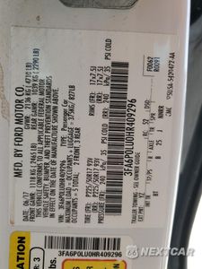 Zdjęcie 12 z 12 samochodu: 2017 FORD FUSION SE HYBRID VIN:3FA6P0LU0HR409296 - miniatura