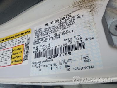 Zdjęcie 13 z 13 samochodu: 2018 FORD FUSION SE HYBRID VIN:3FA6P0LU3JR129930 - miniatura