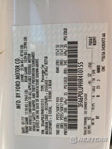 Zdjęcie 12 z 13 samochodu: 2017 FORD FUSION SE HYBRID VIN:3FA6P0LU9HR410155 - miniatura