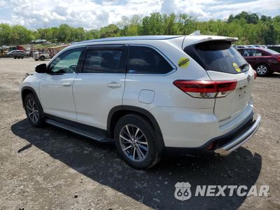 Drugie zdjęcie samochodu z przodu: 2019 TOYOTA HIGHLANDER SE VIN:5TDJZRFH2KS625219 - miniatura