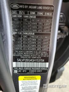 Zdjęcie 14 z 14 samochodu: 2016 LAND ROVER RANGE ROVER EVOQUE SE VIN:SALVP2BG4GH153704 - miniatura