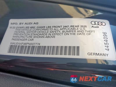 Zdjęcie 12 z 13 samochodu: 2023 AUDI A4 PREMIUM PLUS 45 VIN:WAUEAAF46PN007774 - miniatura