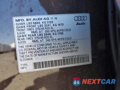 Zdjęcie 12 z 12 samochodu: 2011 AUDI Q7 PRESTIGE VIN:WA1DGBFE1BD004902 - miniatura