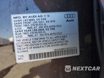 Zdjęcie 12 z 12 samochodu: 2011 AUDI Q7 PRESTIGE VIN:WA1DGBFE1BD004902 - miniatura