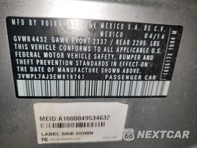 Zdjęcie 12 z 12 samochodu: 2014 VOLKSWAGEN JETTA TDI VIN:3VWPL7AJ3EM618761 - miniatura