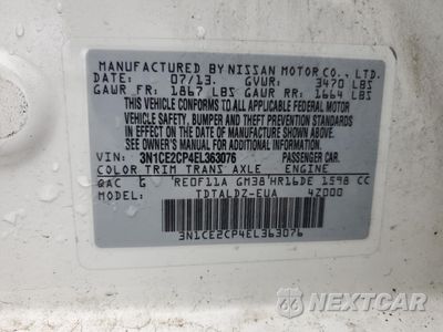 Zdjęcie 13 z 15 samochodu: 2014 NISSAN VERSA NOTE S VIN:3N1CE2CP4EL363076 - miniatura