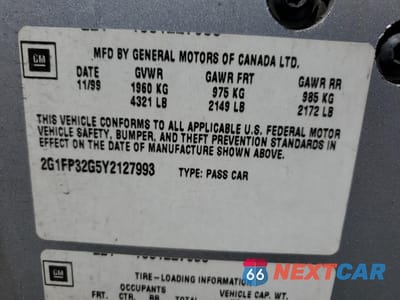 Zdjęcie 12 z 14 samochodu: 2000 CHEVROLET CAMARO Z28 VIN:2G1FP32G5Y2127993 - miniatura