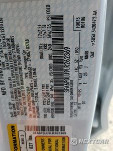 Zdjęcie 12 z 12 samochodu: 2020 FORD FUSION SE VIN:3FA6P0LU9LR262369 - miniatura