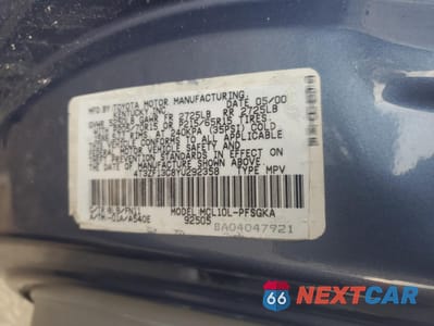 Zdjęcie 13 z 13 samochodu: 2000 TOYOTA SIENNA LE VIN:4T3ZF13C8YU292358 - miniatura