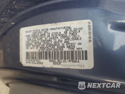 Zdjęcie 13 z 13 samochodu: 2000 TOYOTA SIENNA LE VIN:4T3ZF13C8YU292358 - miniatura