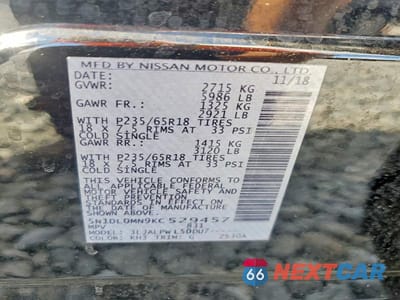 Zdjęcie 13 z 13 samochodu: 2019 INFINITI QX60 PURE VIN:5N1DL0MN9KC529457 - miniatura