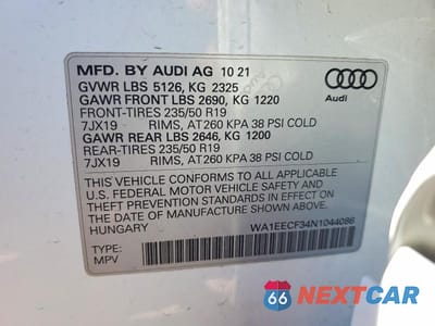 Zdjęcie 12 z 12 samochodu: 2022 AUDI Q3 PREMIUM PLUS S LINE 45 VIN:WA1EECF34N1044086 - miniatura