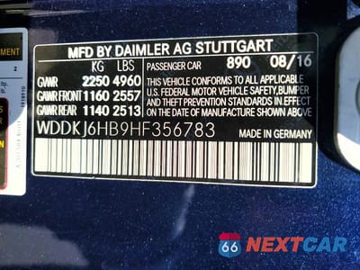 Zdjęcie 12 z 12 samochodu: 2017 MERCEDES-BENZ E 400 4MATIC VIN:WDDKJ6HB9HF356783 - miniatura