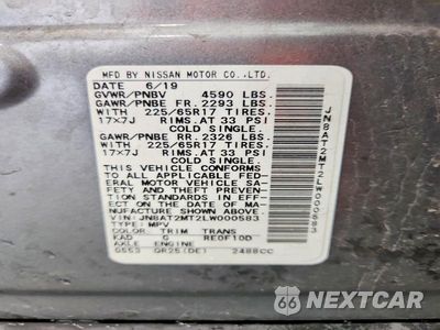 Zdjęcie 13 z 13 samochodu: 2020 NISSAN ROGUE SV VIN:JN8AT2MT2LW000583 - miniatura