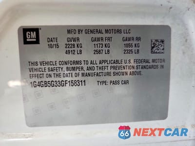 Zdjęcie 12 z 12 samochodu: 2016 BUICK LACROSSE VIN:1G4GB5G33GF158311 - miniatura