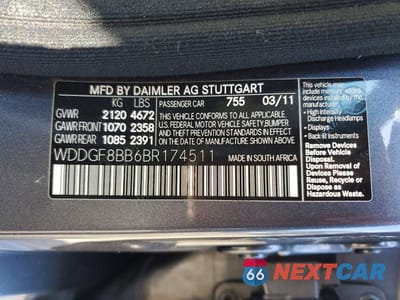 Zdjęcie 13 z 13 samochodu: 2011 MERCEDES-BENZ C 300 4MATIC VIN:WDDGF8BB6BR174511 - miniatura