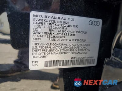 Zdjęcie 13 z 13 samochodu: 2023 AUDI Q3 PREMIUM PLUS S LINE 45 VIN:WA1EECF39P1065891 - miniatura