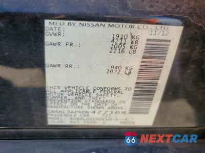 Zdjęcie 12 z 12 samochodu: 2013 NISSAN ALTIMA 2.5 VIN:1N4AL3APXDN477168 - miniatura