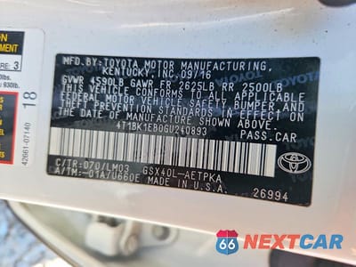 Zdjęcie 12 z 12 samochodu: 2016 TOYOTA AVALON LIMITED VIN:4T1BK1EB0GU240893 - miniatura