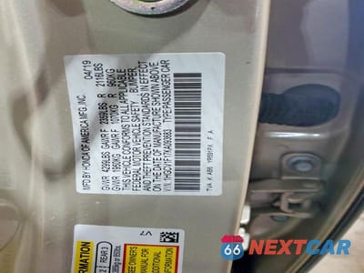 Zdjęcie 12 z 12 samochodu: 2019 HONDA ACCORD LX VIN:1HGCV1F17KA093683 - miniatura