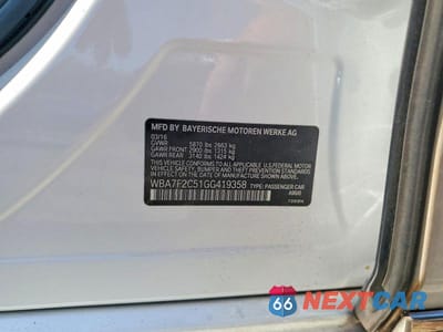Zdjęcie 12 z 12 samochodu: 2016 BMW 750 XI VIN:WBA7F2C51GG419358 - miniatura