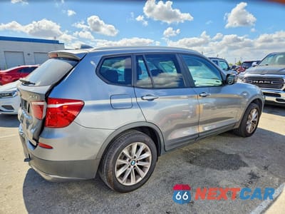 Trzecie zdjęcie samochodu z tyłu: 2013 BMW X3 XDRIVE28I VIN:5UXWX9C53D0A24026 - miniatura