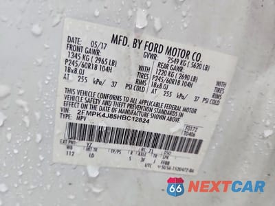 Zdjęcie 13 z 13 samochodu: 2017 FORD EDGE SEL VIN:2FMPK4J85HBC12824 - miniatura
