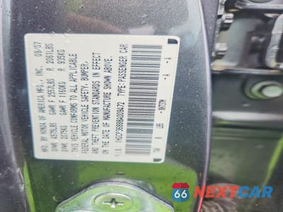 Zdjęcie 12 z 12 samochodu: 2008 HONDA ACCORD EXL VIN:1HGCP36898A009472 - miniatura
