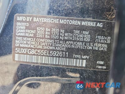 Zdjęcie 13 z 13 samochodu: 2014 BMW X6 XDRIVE50I VIN:5UXFG8C55EL592611 - miniatura
