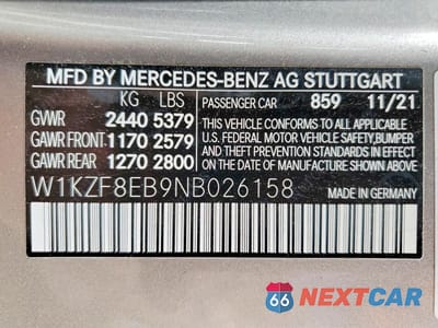 Zdjęcie 13 z 13 samochodu: 2022 MERCEDES-BENZ E 350 4MATIC VIN:W1KZF8EB9NB026158 - miniatura