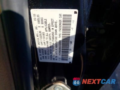 Zdjęcie 12 z 12 samochodu: 2006 HONDA ACCORD EX VIN:1HGCM56896A145005 - miniatura
