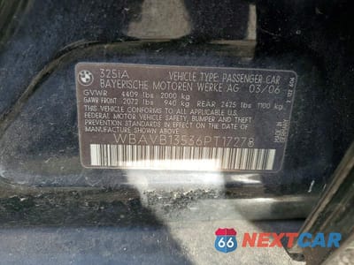 Zdjęcie 12 z 12 samochodu: 2006 BMW 325 I VIN:WBAVB13536PT17278 - miniatura
