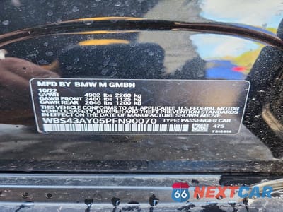 Zdjęcie 12 z 12 samochodu: 2023 BMW M3 COMPETITION VIN:WBS43AY05PFN90070 - miniatura