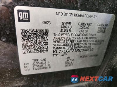 Zdjęcie 13 z 13 samochodu: 2024 CHEVROLET TRAX 1RS VIN:KL77LGE21RC044610 - miniatura